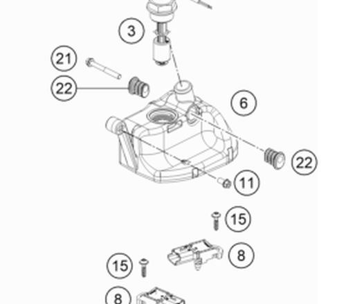 ZBIORNIK OLEJU KTM NA GUMACH TPI 2021
