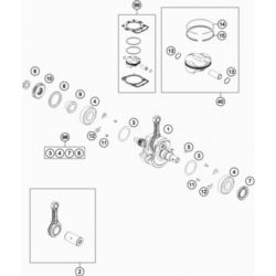 KORBOWÓD KTM SX-F 350 2017-23 KPL