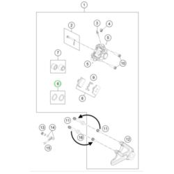 USZCZELNIACZE ZACISK HAM TYŁ 22mm KTM HSQV GAS