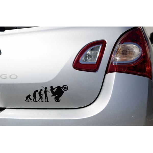 NAKLEJKA LOUIS BIKER EVOLUTION CZARNA, 20 X 8 CM