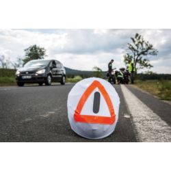 POKROWIEC NA KASK Z TRÓJKĄTEM OSTRZEGAWCZYM